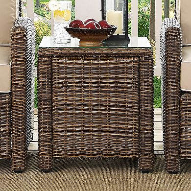 Crosley Bradenton Faux Wicker End Table