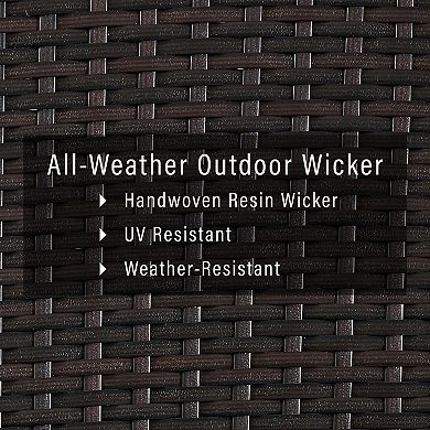 Crosley Palm Harbor Outdoor Wicker Stackable Chair 2-piece Set