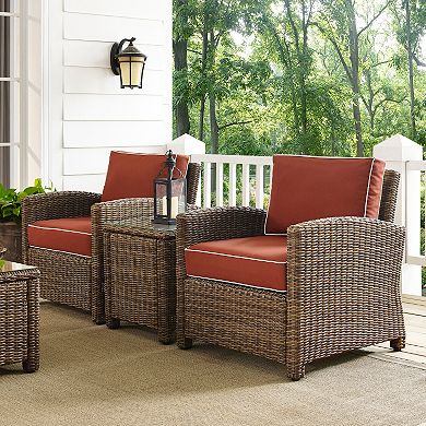 Crosley Bradenton Outdoor Wicker Conversation 3-piece Set