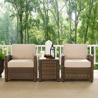 Crosley Bradenton Outdoor Wicker Conversation 3 pc Set