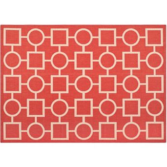 Safavieh Courtyard Geometry Indoor Outdoor Rug