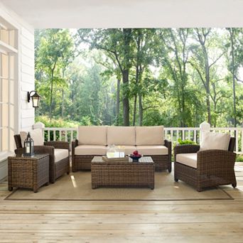 Crosley Bradenton Outdoor Wicker Sofa Conversation 5 pc Set