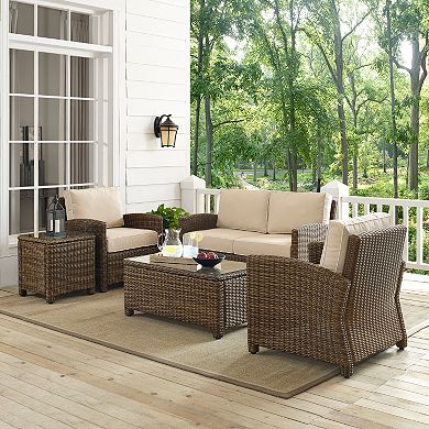 Crosley Bradenton Wicker Outdoor Conversation 5-piece Set