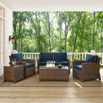 Crosley Bradenton Wicker Outdoor Conversation 5 pc Set