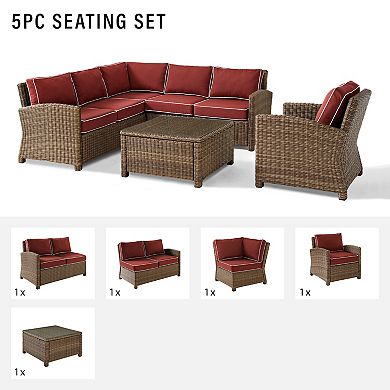 Crosley Bradenton Faux Wicker Seating 5-piece Set