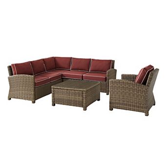 Crosley Bradenton Faux Wicker Seating 5 pc Set