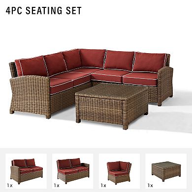 Crosley Bradenton Faux Wicker Seating 4-piece Set