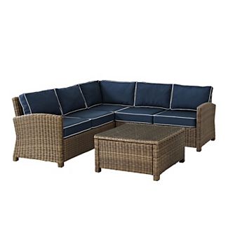 Crosley Bradenton Faux Wicker Seating 4 pc Set