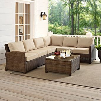 Bradenton Long Faux Wicker Seating 5 pc Set
