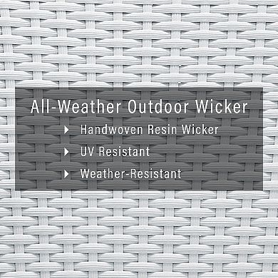 Crosley Palm Harbor Outdoor Wicker Stackable Chair 4-piece Set