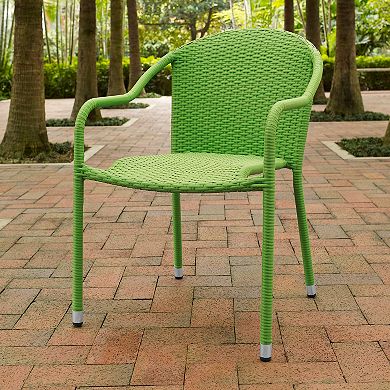 Palm Harbor Outdoor Wicker Stackable Chair 4-piece Set