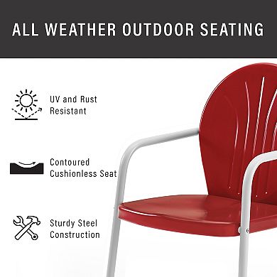 Crosley Griffith Metal Outdoor Dining 5-piece Set