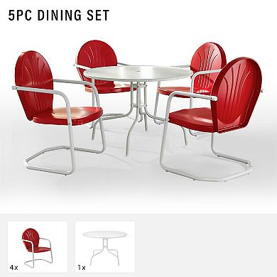 Crosley Griffith Metal Outdoor Dining 5-piece Set