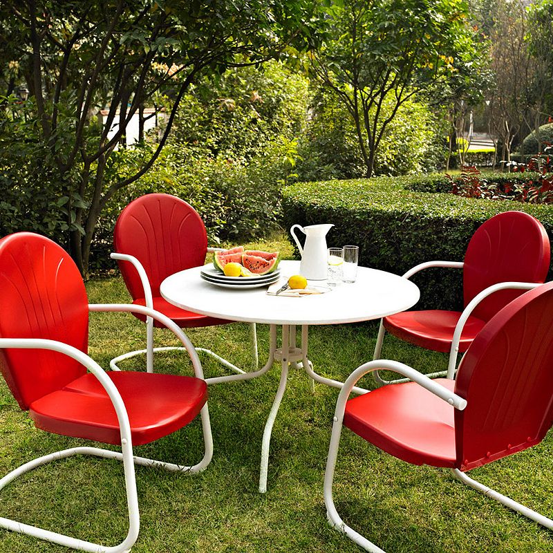 19686499 Griffith Metal Outdoor Dining 5-piece Set, Red sku 19686499