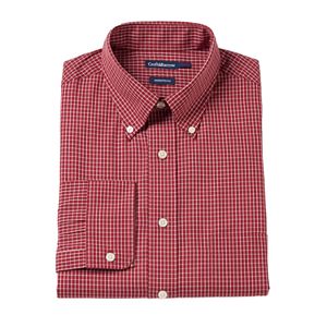 Men's Croft & Barrow庐 Fitted Solid Easy Care Button-Down Collar Dress Shirt