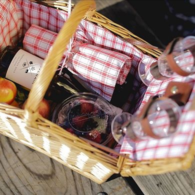 Picnic Time Red & White Plaid Catalina Basket