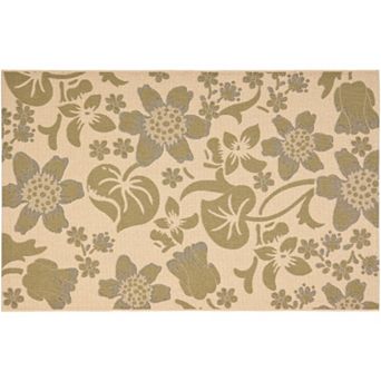 Safavieh Courtyard Lily Pad Floral Indoor Outdoor Rug