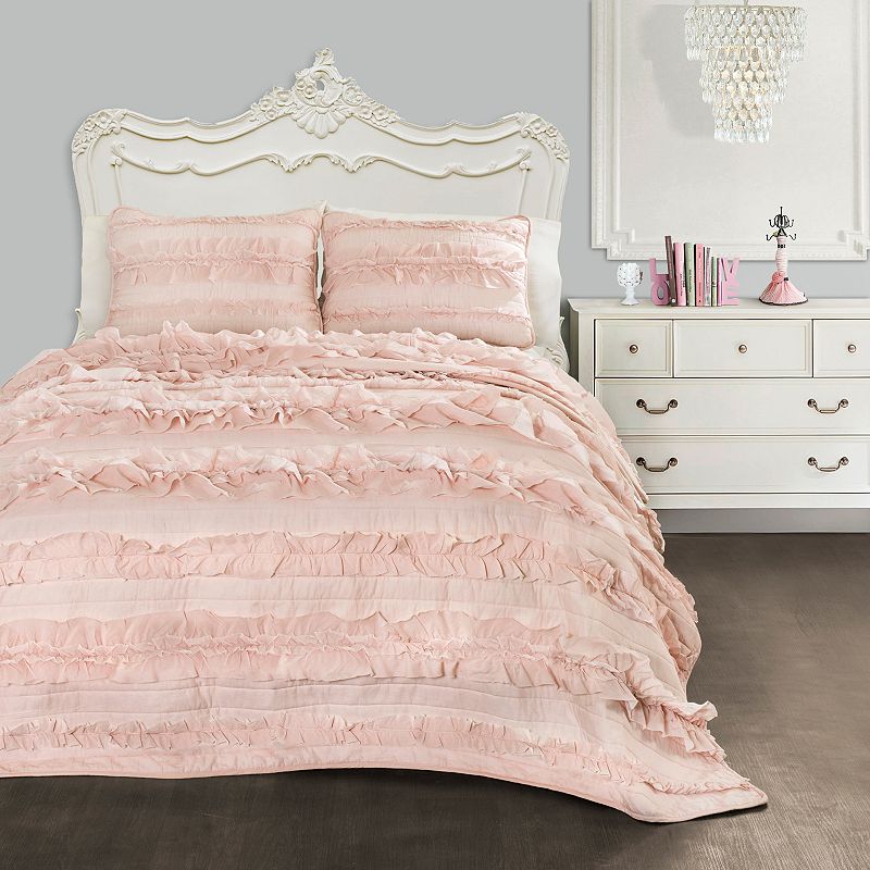 Lush Decor Belle Quilt Set, Pink, Full/Queen