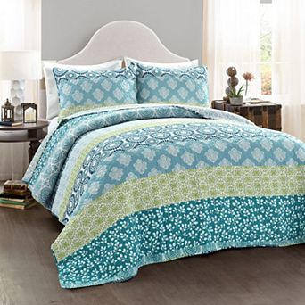 Lush Decor Bohemian Stripe Quilt Set
