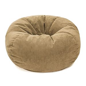 Small Microfiber Faux-Suede Corduroy Bean Bag Chair