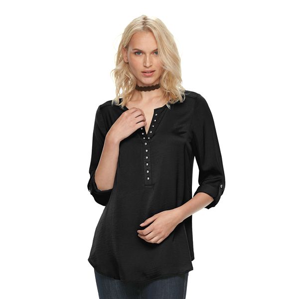 Women's Rock & Republic® Studded MixedMedia Tunic
