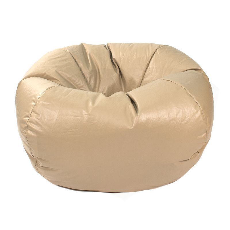 Small Faux-Leather Bean Bag Chair, Multicolor