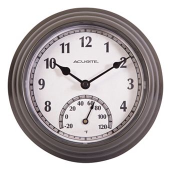 AcuRite 8.5" Indoor / Outdoor Wall Clock & Thermometer