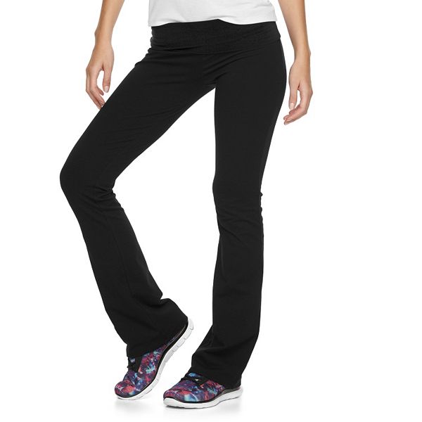 Juniors' SO® FoldOver Skinny Bootcut Yoga Leggings