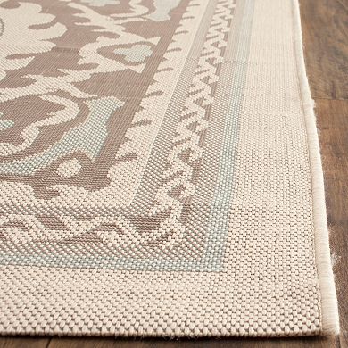 Safavieh Courtyard Pinwheel Framed Medallion Indoor Outdoor Rug
