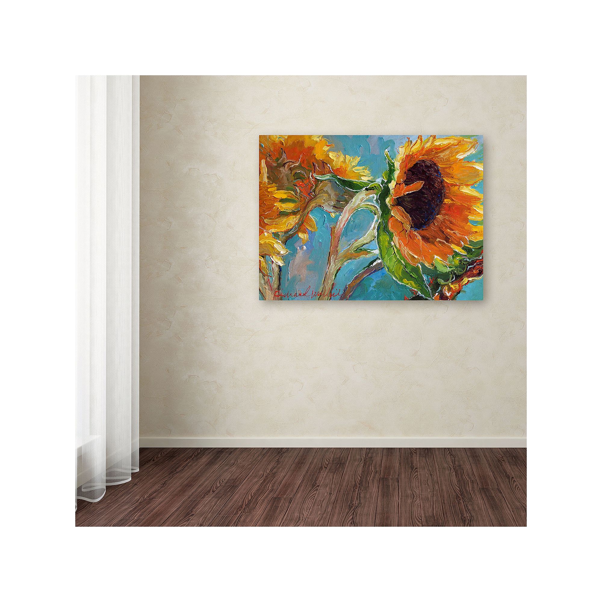 Trademark Fine Art Sunflower 11 Canvas Wall Art, Blue