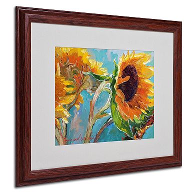 Trademark Fine Art Sunflower 11 Wood Framed Wall Art