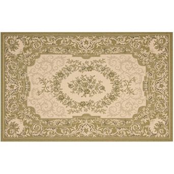 Safavieh Courtyard Aubusson Framed Floral Indoor Outdoor Rug