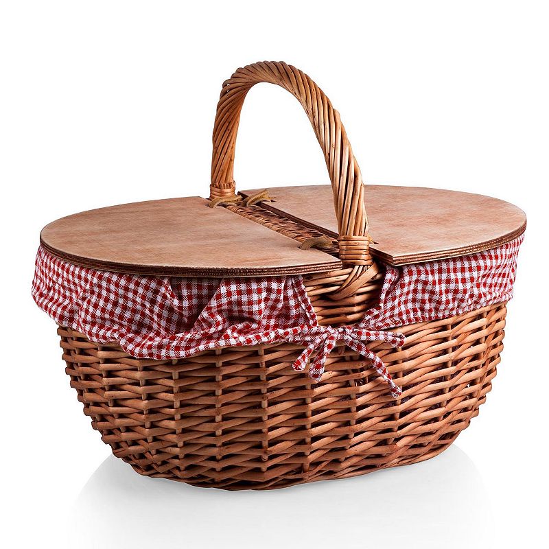 61448923 Picnic Time Country Basket, Red sku 61448923