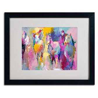 Trademark Fine Art Wild Horse Black Framed Wall Art