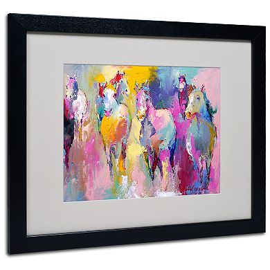 Trademark Fine Art Wild Horse Black Framed Wall Art