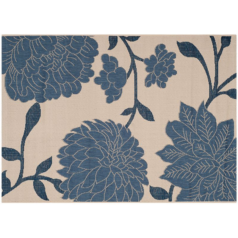 Safavieh Courtyard Bouquet Floral Indoor Outdoor Rug, Beig/Green, 8X11 Ft