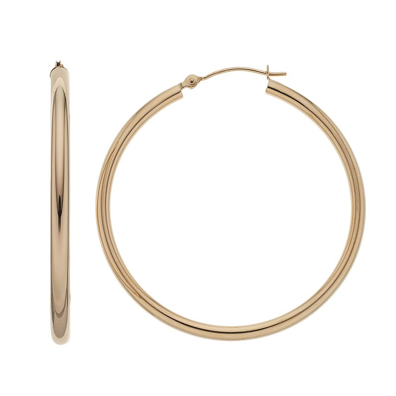 Forever 14K Hoop Earrings, Womens, Gold