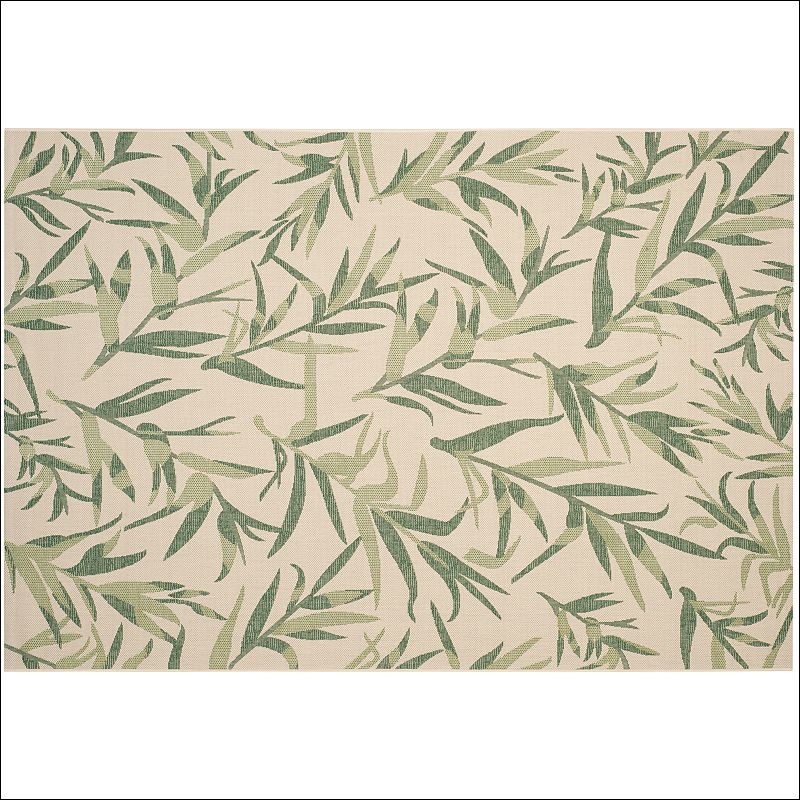 Safavieh Courtyard Japanese Maple Indoor Outdoor Rug, Beig/Green, 6.5X9.5 Ft