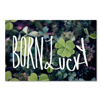 Trademark Fine Art "Born Lucky" Canvas Wall Art