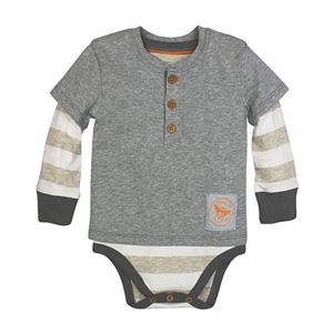 Baby Boy Burt's Bees Baby Organic Mock-Layer Bodysuit