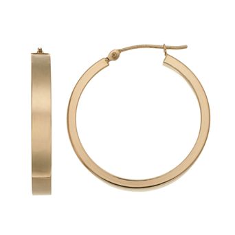 Forever 14K Square Hoop Earrings