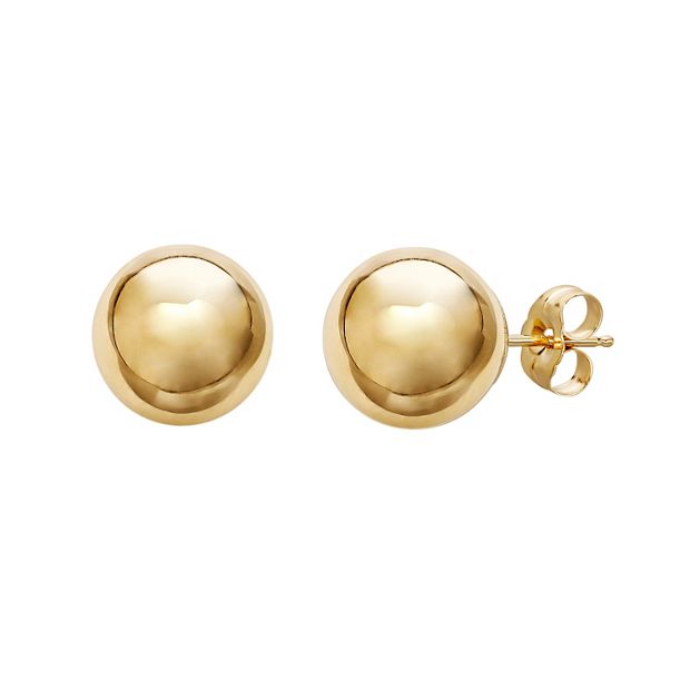 Real gold deals ball earrings