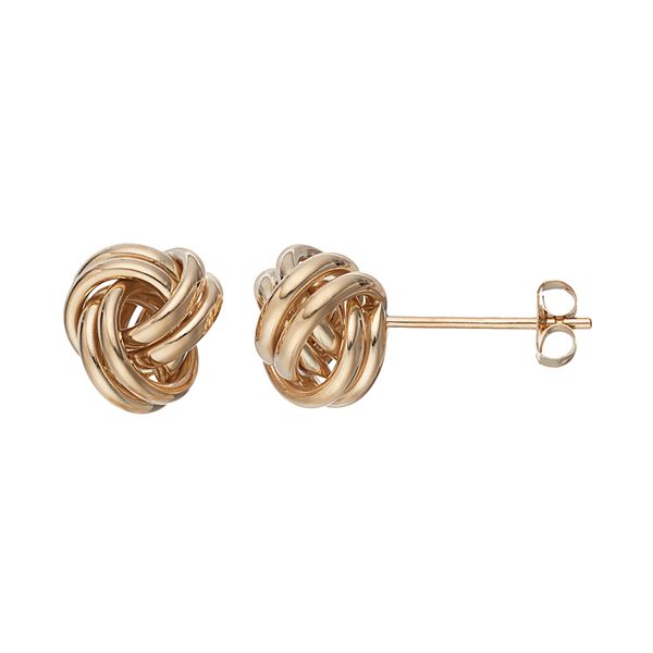 Stunning 9ct Gold Ladies Knot Earrings 9mm*9mm