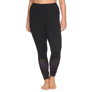 Plus Size Gaiam Om Mesh Yoga Leggings