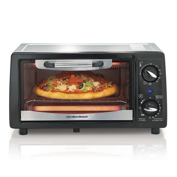  Hamilton Beach 4-Slice Countertop Toaster Oven with Bake Pan,  Broil & Bagel Functions, Auto Shutoff, Stainless Steel (31143): Home &  Kitchen