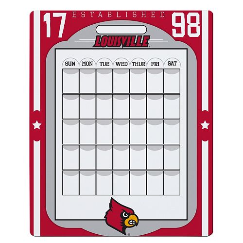 Louisville Cardinals Dry Erase Calendar