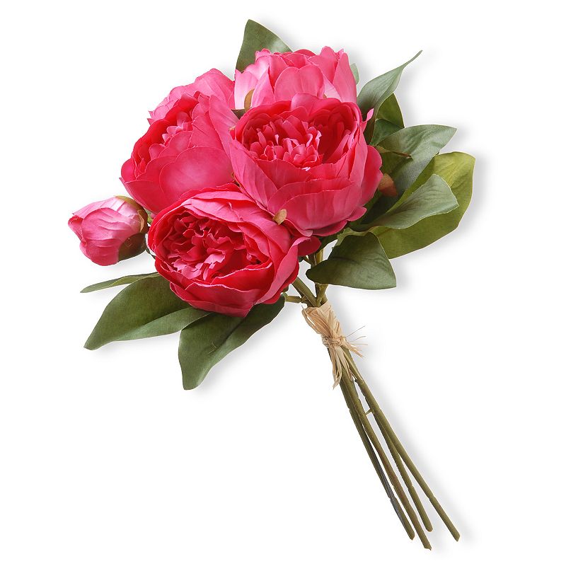 National Tree Company 12 Artificial Peony Bouquet, Pink, Floral
