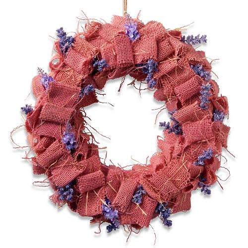 National Tree Company 16″ Garden Accents Burlap Wreath