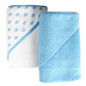 giggle Baby 2-pk. Print & Solid Hooded Towel
