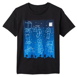 Boys 8-20 Minecraft Constellation Glow-in-the-Dark Tee